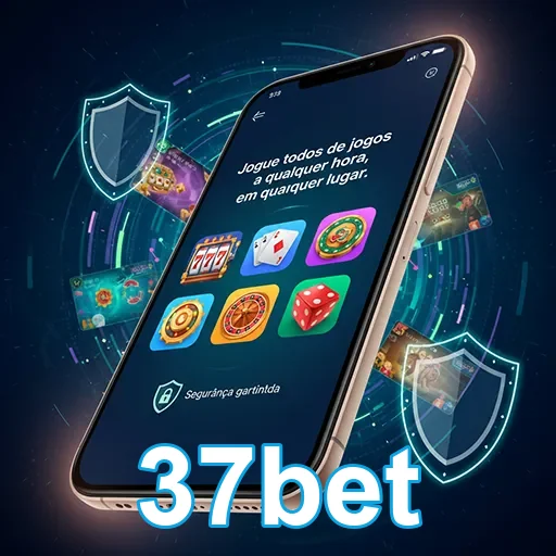 Celular exibindo tela de casino online com jogos variados